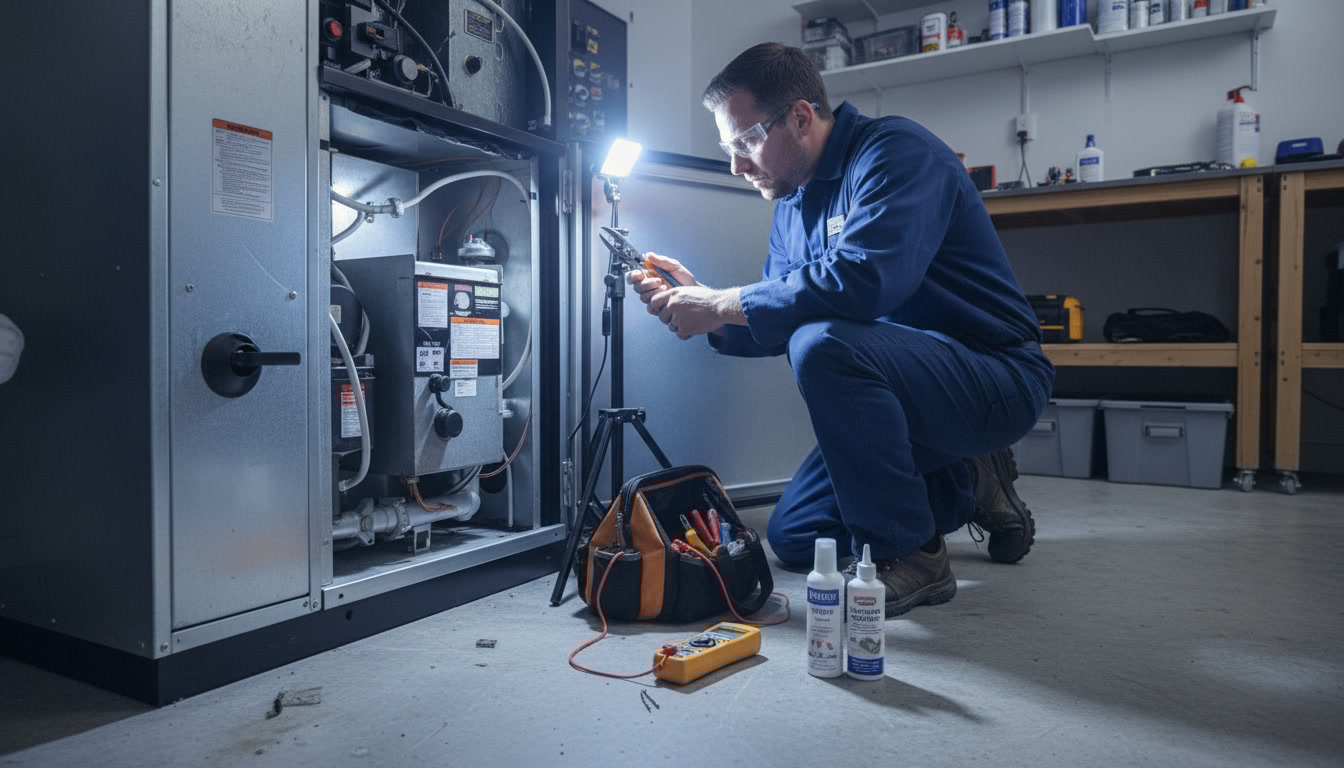 Boiler Repair Boiler repair engineer servicing gas boiler